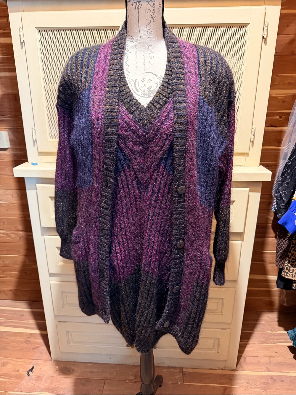 VTG Escada Mohair New Wool Twinset Cardigan Pullover Sweater Set